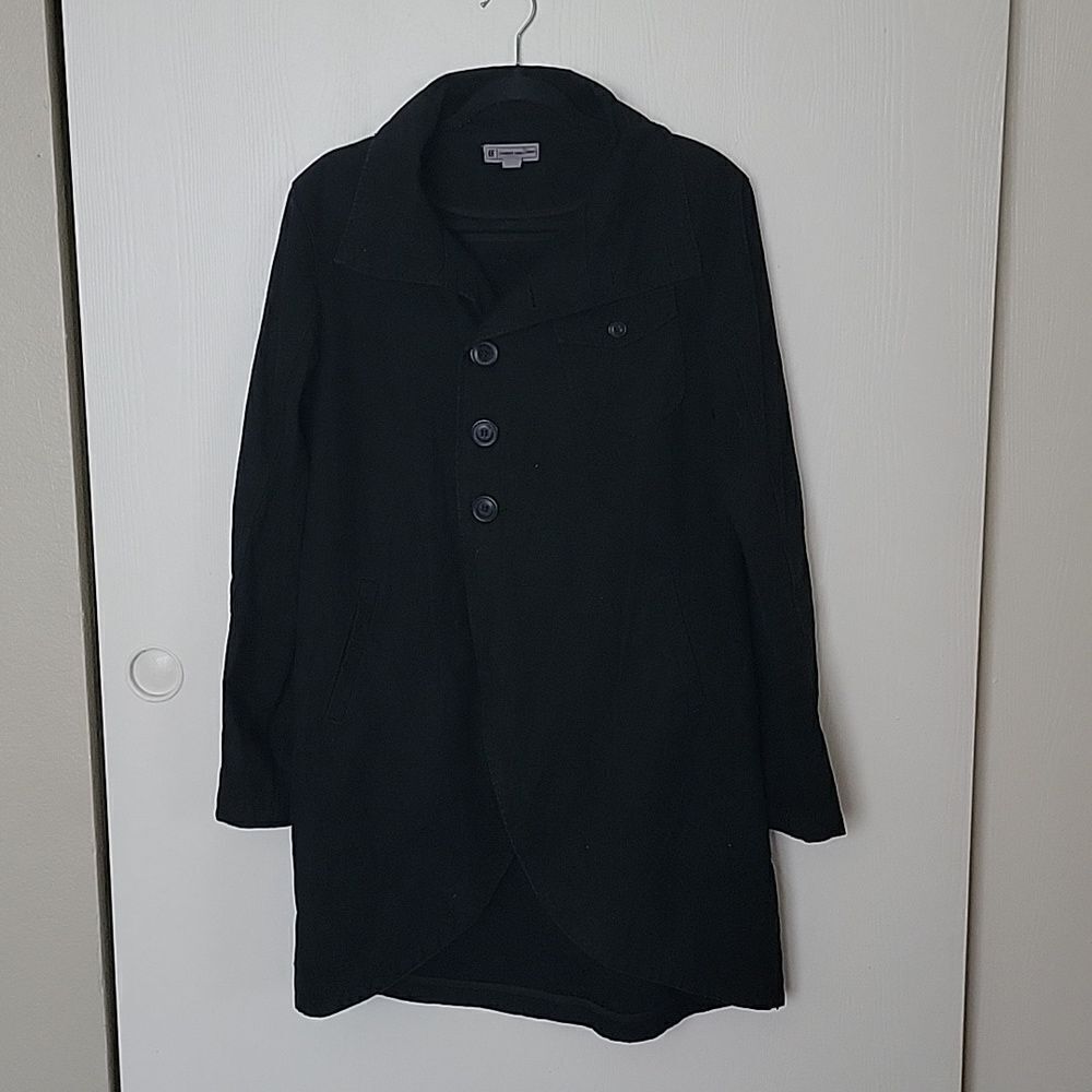 Charles and a half curved hem jean jacket